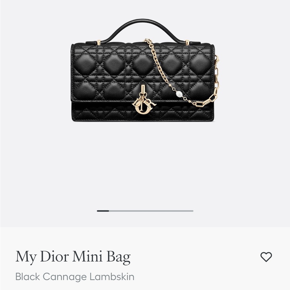 Authentic My Dior Black Cannage Lambskin Mini Bag